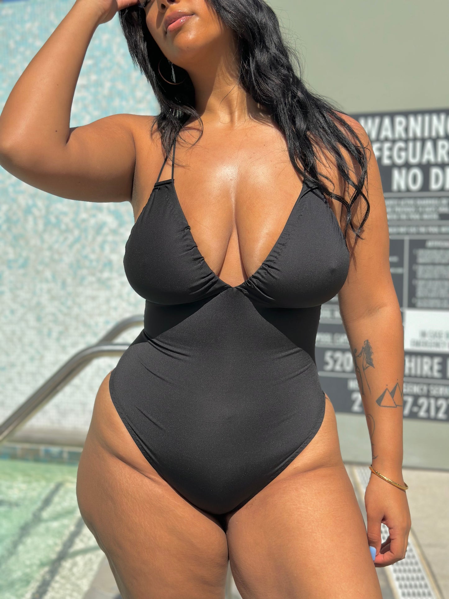 Simple Black One Piece